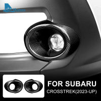 Airspeed ABS 2ชิ้นการตกแต่งไฟตัดหมอกด้านหน้าสำหรับ Subaru Crosstrek สติกเกอร์ตกแต่งไฟตัดหมอกรถไฟตัดหมอกแสงไฟตัดหมอกด้านหน้าฝาไฟตัดหมอกอุปกรณ์ตกแต่งภายนอกขอบ