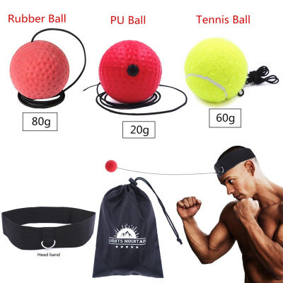 ing Reflex Ball Set 3ระดับความยากมวยลูกพร้อมแถบคาดศีรษะปรับได้สำหรับการเจาะความเร็วปฏิกิริยาการฝึกอบรมความคล่องตัว