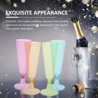 40 Pcs Reusable Cups Plastic Champagne Glasses Acrylic Champagne Cup tail Glass