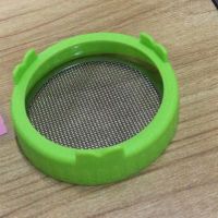 Plastic Sprouting Lid with Stainless Steel Screen Mesh Cover for 86mm Wide Mouth Mason Sprout Jars Germination Strainer