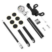 Bike Tire Repair Tool Kit with Gauge Hand Pump,Including 210PSI Bicycle Air Pump,Tire Repair Kit Bicycle Accessories