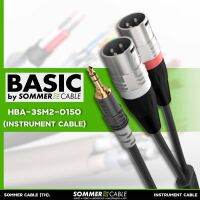 Sommer Cable Basic HBA-3SM2  สายสัญญาณเสียง สายสัญญาณ 3.5mm TR-ST + XLR Male 3pin x2 สาย Y Signal Cable