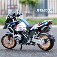 1:12 BMW R1250GS ADV โลหะผสม Die Cast รถจักรยานยนต์รุ่นของเล่นยานพาหนะคอลเลกชันเสียงและแสงปิดถนน Autocycle ของเล่นรถ