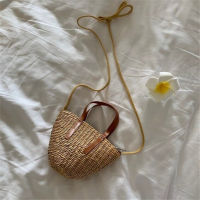 Kids Mini Straw Bag 2022 Cute Little Girl Small Coin Pouch Kawaii Baby Girls Rattan Beach Crossbody Bag Toddler Purse