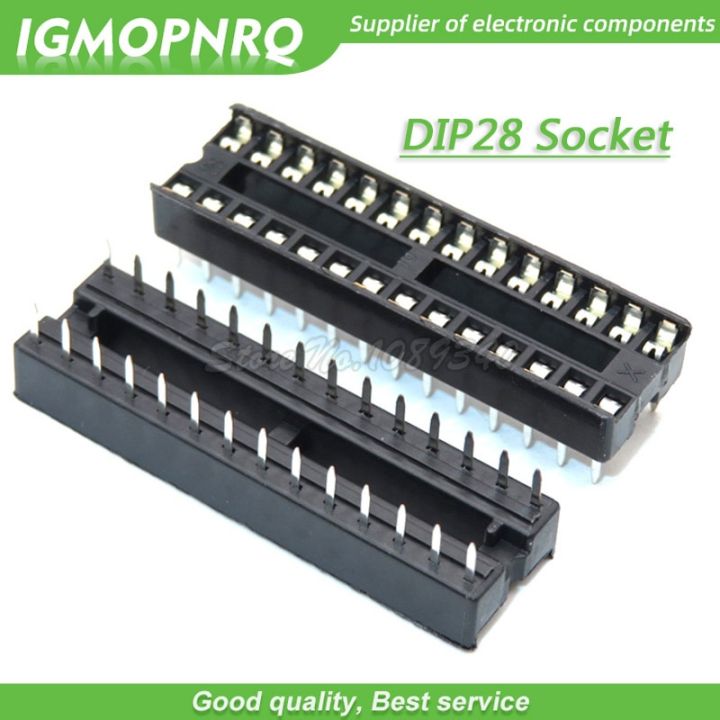 10PCS 28pin DIP IC sockets Adaptor Solder Type 28 pin Narrow body New Original Free Shipping