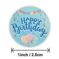 100-500pcs Happy Birthday stickers Gift packaging Sealing Label DIY Party decoration Self-adhestive Handmade Stationery Sticker