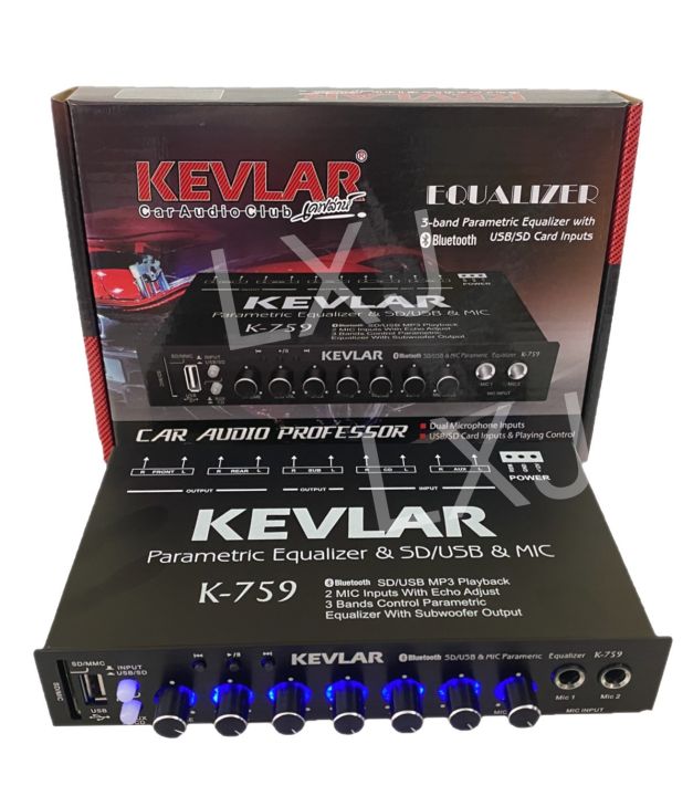 kevlar-ปรีแอมป์คาราโอเกะรถยนต์-mp3-มีช่องเสียบไมค์2ช่อง-มีusb-sd-มี-bluetooth-รุ่น-m-759