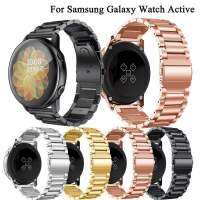 Samsung Galaxy Watch 3 Active 1 2 20มม. 40มม. 41มม. 45มม. เปลี่ยนสายสแตนเลสสตีลเกียร์ S2 GT 42มม. สายโลหะ