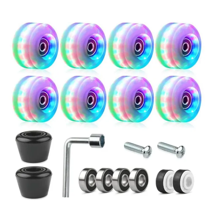 New High-Top 4 Size Adjustable Quad Skate Light Up Wheels Roller Skates For Children Indoor Outdoor