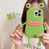 shuohaa198 เคสโทรศัพท์มือถือ ซิลิโคนนิ่ม ลายการ์ตูนกบน่ารัก 3D สําหรับ iphone 13pro 13 11 PRO max 12ProMax