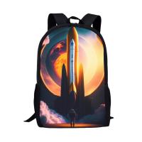 Creative Spacecraft Cartoon Printing School Bag Boys Girls Cool Backpack Men Kids Bag Student Bookbag New Semester Gift Rucksack