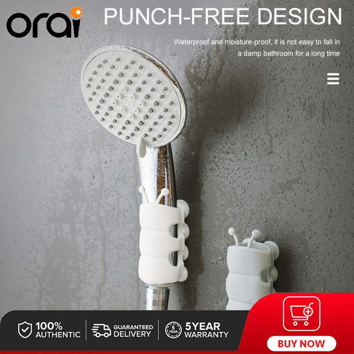 Punch Free Fixed Seat Suction Cup Shower Holder, Removable Shower