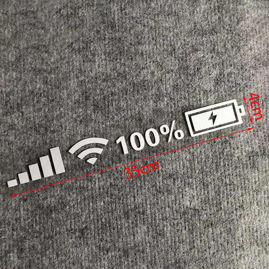 Wifi mức pin đánh dấu xe đề can nhựa vinyl phía sau xe kính chắn gió nhãn - ảnh sản phẩm 4