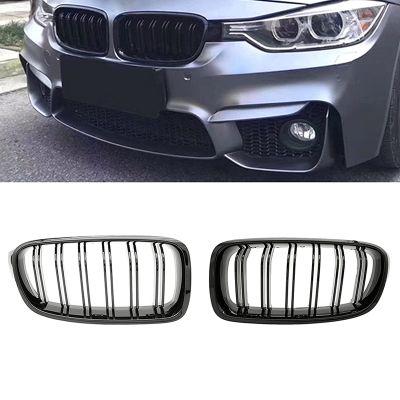Gloss Black Car Front Kidney Grille Grill for-BMW 3 Series F30 F31 F35 2012-2018