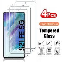 ◈❇☏ 4PCS Tempered Glass For Samsung Galaxy S21FE S20FE A52 A53 A72 A73 5G Screen Protection For Samsung A12 A54 A23 A32 A33 5G Glass