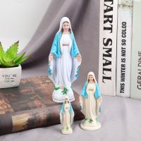 Virgin Mary Plastic Statue Handmade Catholic Virgin Mary Statue Jesus Christmas Home Decoration Christmas Gifts