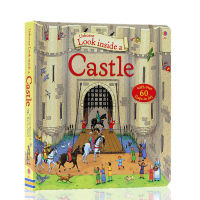 Original and genuine English Usborne look inside Castle uncover the secret Castle look inside a series of picture books, early education cant tear the cardboard, turn over books, childrens popular science books, life scene cognition