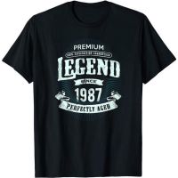 [COD]Living Legends Since 1987 เสื้อยืดลําลอง แขนสั้น คอกลม พิมพ์ลาย 35th Birthday สไตล์คลาสสิกS-5XL  M212