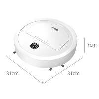 3W Intelligent Robot Vacuum Suction Cleaner Three Rechargeable White Long Standby Floor Cleaning Sweeper Floor Carpet