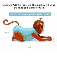 Funny String-Climbing Monkey Toy Mechanical Wind Up Toy with Sound Effect for Kids Boys Girls Gift Toys