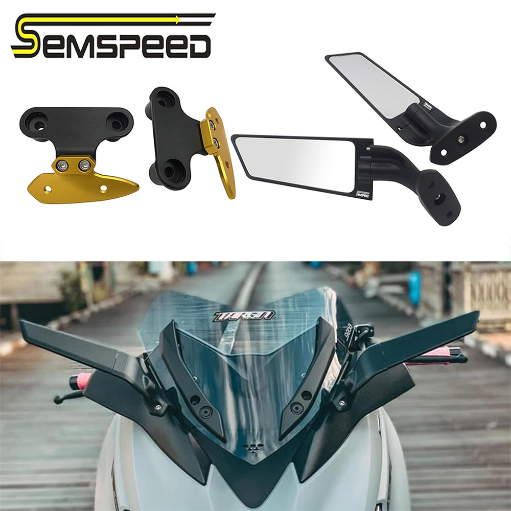 Semspeed Motorcycle Modified X-MAX CNC Parts Rear Side View Mirrors Adapter Fixed Stent Bracket Holder for Yamaha XMAX250 XMAX300 400 125. Black, Rearview mirror bracket 