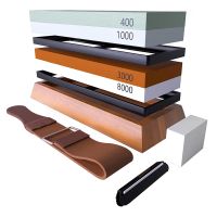 Knife Sharpening Stone Kit 4 Side Whetstone Sharpener, Preium 400/1000 3000/8000 Grit Wet Stone Set, Water Stone