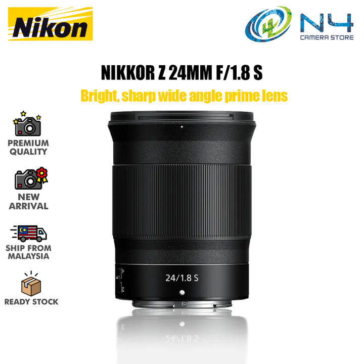 Nikon NIKKOR Z 24mm f1.8 S Lens Bright, sharp wide angle prime