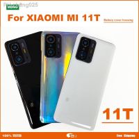 For Xiaomi Mi 11T Battery Cover Back Glass Panel Rear Door Housing Case With Adhesive With Camera Lens With Logo