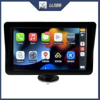 LLSBB เครื่องเล่นวิทยุรถยนต์หน้าจอสัมผัส Carplay อเนกประสงค์แบบพกพาเครื่องเล่นวิดีโอมัลติมีเดียระบบนำทางรถยนต์