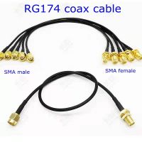 ☬✤ RG174 SMA Male SMA Female Connector SMA Male Right Angle Extension Cable Copper Feeder Wire for Coax Network Card RG174 Antenna