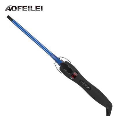 【LZ】๑✐◎  Aofeilei nova chegada profissional 9mm ondulação do cabelo ferro vacilar pêra flor cone elétrica curling wand rolo ferramentas estilo