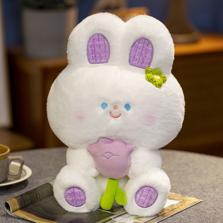 น่ารักนั่งกระต่ายของเล่นหวานยัดไส้นุ่มสัตว์น่ารักกระต่ายตุ๊กตา-kawaii-หมอนของขวัญวันเกิดสำหรับเด็กสาวปัจจุบัน