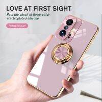 Luxury Electroplate Plated Case For Xiaomi 11T Pro 6.67 Camera Protector Cover For Xiamoi 11 T 11TPro Magnetic Ring stand Coque