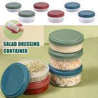 Salad Dressing Container Glass Small Condiment Container Sauce With Dipping Cups Lids X0X4