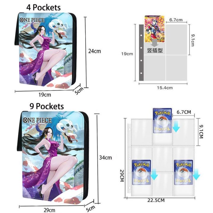 one-piece-card-collection-album-holder-book-hold-400-900pcs-anime-game-card-collectors-portable-case-zipper-binder-holder-folder