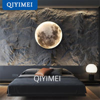 Modern LED Moon Wall Lamp Minimalist Mural Indoor Lighting For Bedroom Background Wall Living ROOM Decorative Bedside Lights