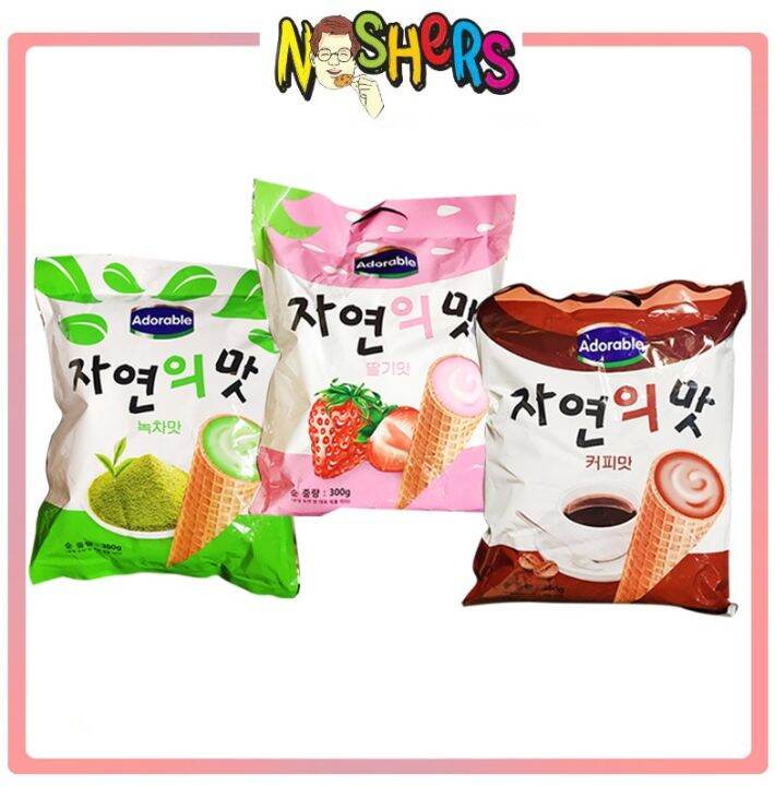 Noshers Adorable Korea Ice Cream Cone Coffee Cone Strawberry Cone