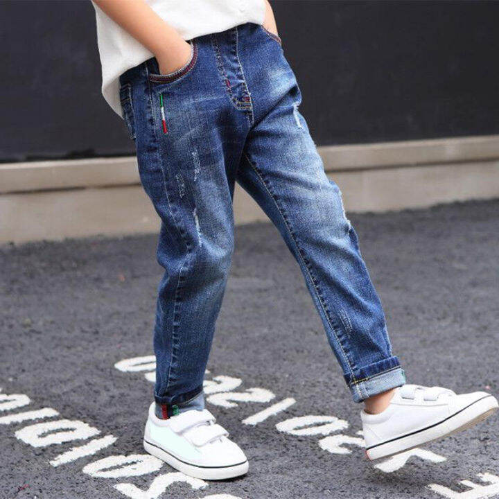 IENENS 4-11 Years Kids Young Boys Clothes Casual Pants Slim Straight ...