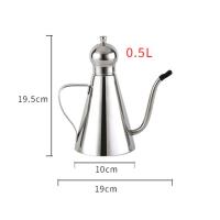 2 styles 304 Stainless Steel Olive Oil Vinegar Dispenser Jar Seasoning Condiment Pot Bottles Container Kitchen Storage Tools