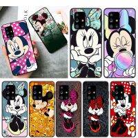 [ข้อเสนอพิเศษ] Romwe ซิลิโคนปก Disney Disney Minnie เมาส์น่ารักสำหรับ Samsung Galaxy A52S A72 A71 A52 A51 A12 A32 A21S A73 A13 A53 4G 5G สีดำโทรศัพท์กรณี