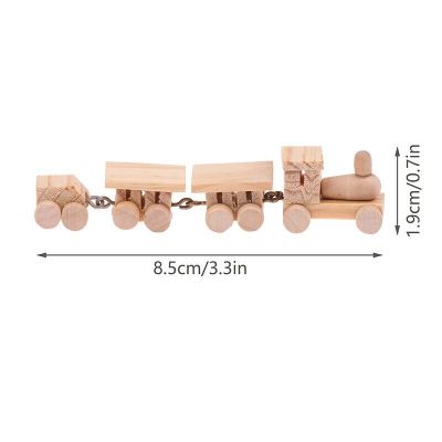 ของเล่นโมเดลรถไฟไม้จำลองขนาดเล็ก1ชิ้น1/12บ้านตุ๊กตาอุปกรณ์ขนาดเล็กสำหรับของเล่นเพื่อการศึกษาของตกแต่งบ้านตุ๊กตา