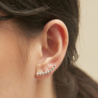 MORE - Bead long parallel earrings ต่างหูติดหู ไล่ใบหู Bead long