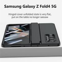 ซองโทรศัพท์ Samsung Galaxy Z Fold 4 5G พร้อมตัวป้องกันบานพับแนวนอน, สไตลัสเสริม, ซองป้องกัน Z Fold3 Fold4 Matte, ฟิล์มกระจกนิรภัยในตัว, ตัวเต็ม 360 °รวมฝาครอบ