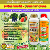 ? ชุดปุ๋ยน้ำ ระเบิดรากพลัส+เกรทพาวเวอร์ (สูตร4-24-24+อะมิโนแอดซิดเข้มข้น) 1ลิตร*2ขวด บำรุงราก สะสมอาหาร เปิดตาดอก