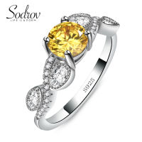 Rings Charming Female Jewelry Accessories with Yellow Cz Stone for Women Jewelry Wedding Ring Gift Free Shipping