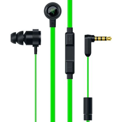 Razer Hammerhead Pro หูฟัง V2 3.5Mm,หูฟังเพลงแบบพกพาสำหรับเล่นกีฬาสเตอริโอหูฟังไมโครโฟนแบบมีสายเบสแบบมีหูฟัง