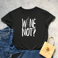 Pure Cotton T Shirt Wine Not Letter Print Loose Tshirt Causal Tee Shirt