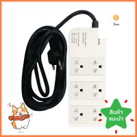 รางปลั๊กไฟ 6 ช่อง PANASONIC WCHG 2836 3 ม.POWER STRIP PANASONIC WCHG 2836 6-OUTLET 3M **ด่วน สินค้าเหลือไม่เยอะ**