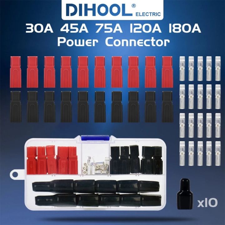 30a-45a-75a-120a-180a-dc-600v-power-connector-red-black-inverter-battery-quick-charging-plug-solar-caravan-unipolar-terminals