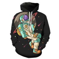 2023 NEWCartoon นักบินอวกาศผู้ชาย Hoodies Cool แฟชั่น Streetwear ฤดูใบไม้ผลิเสื้อแจ็คเก็ตขายร้อนตลก Tops